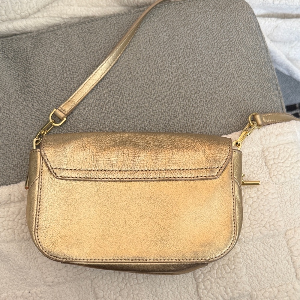 Tory Burch Metallic Gold Crossbody Bag - Picture 3 of 7